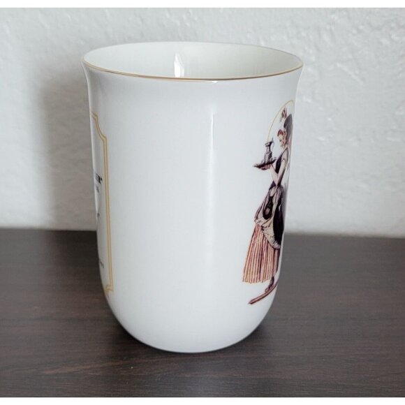 Norman Rockwell Cambridge Collectibles Mug Gold Trim Saturday Evening Post Cup - Picture 2 of 6